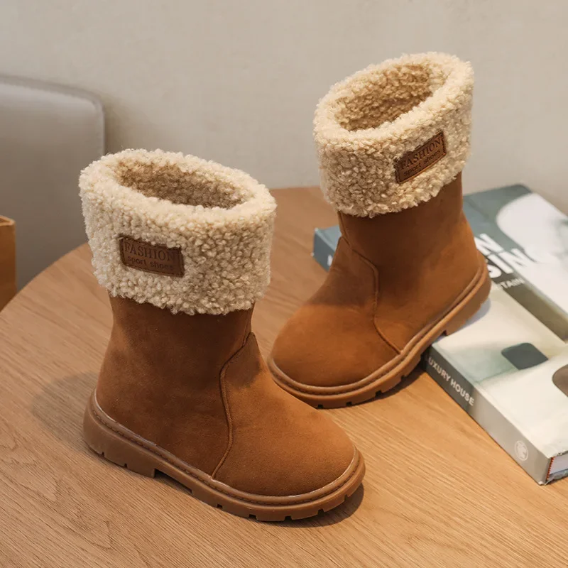 Kids Outdoor Zipline - Boys Girls Autumn Winter Suede Lined