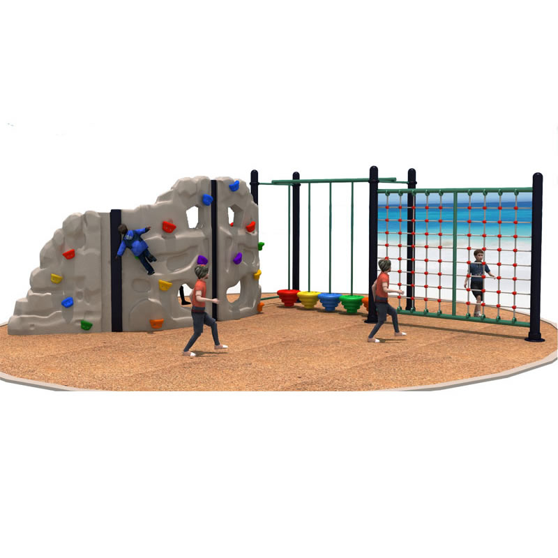 Kids Outdoor Jungle Gym - Outdoor Plastic Kids Climbing Wall, 1