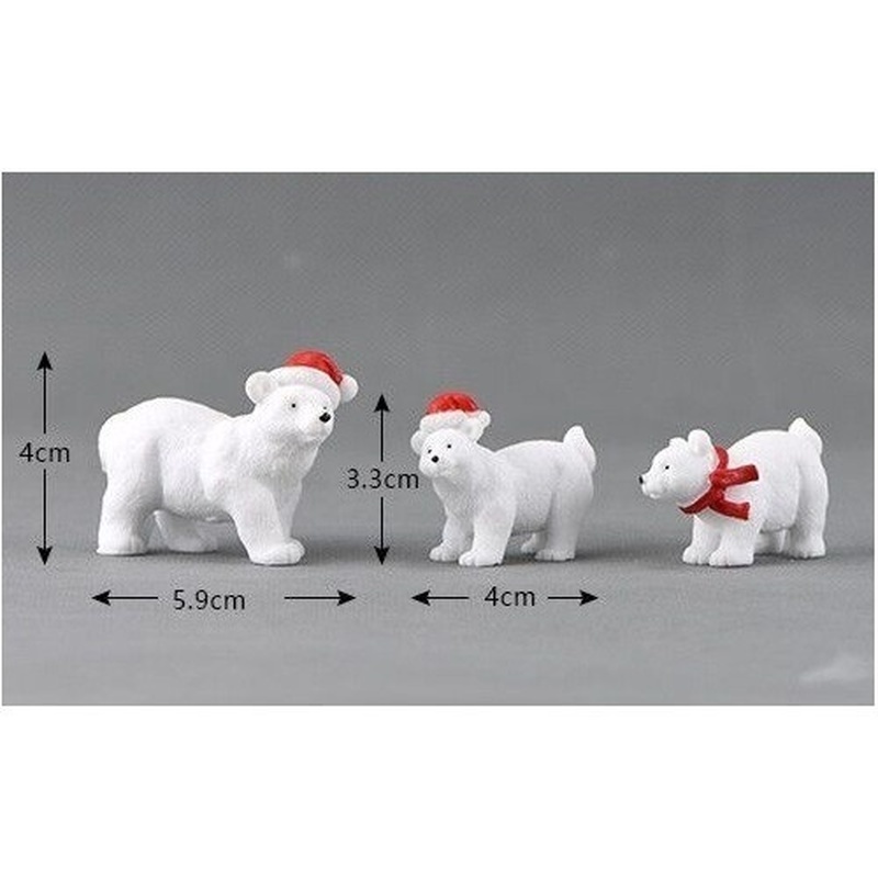Kids Outdoor Swing Set - 3PCS/Set Animal Miniature Christmas Polar Bear