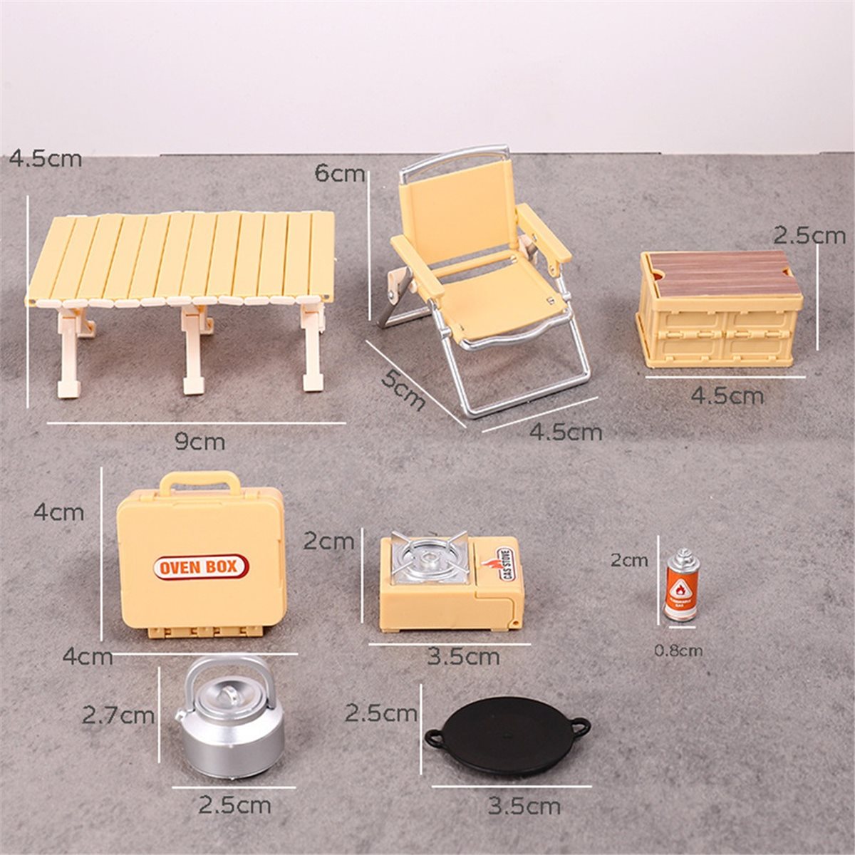 Kids Yellow Outdoor Chair - Miniature Camping Play Set for Kids