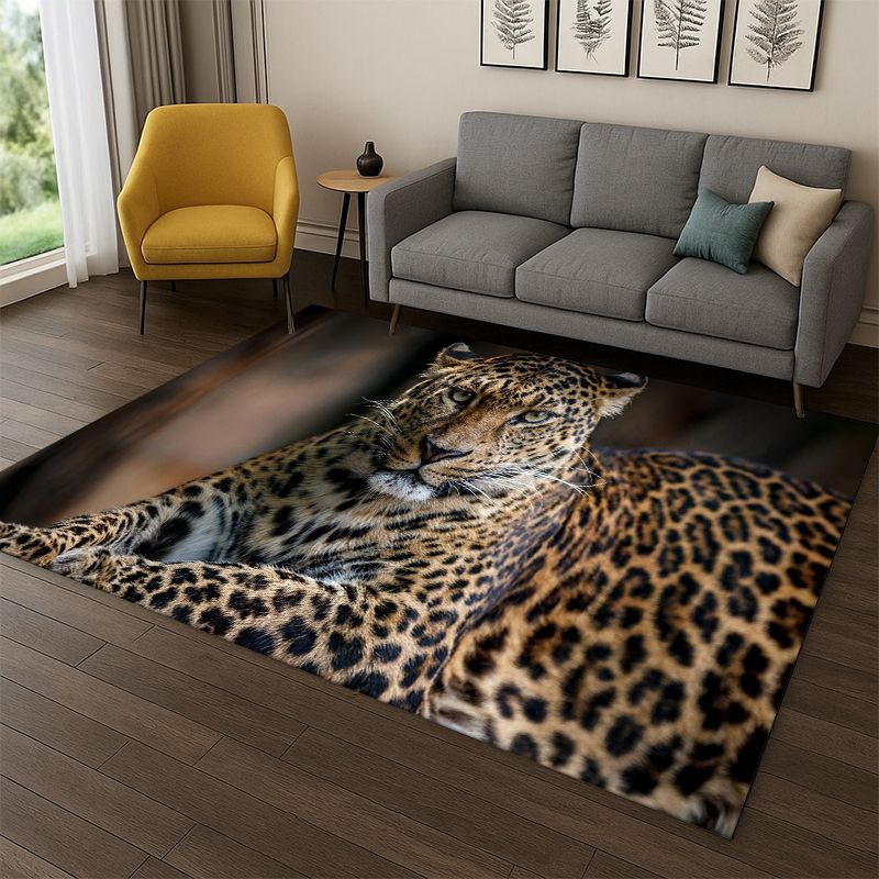 Kids Outdoor Play Area - Leopard Cheetah Beast Animal Carpet Rug