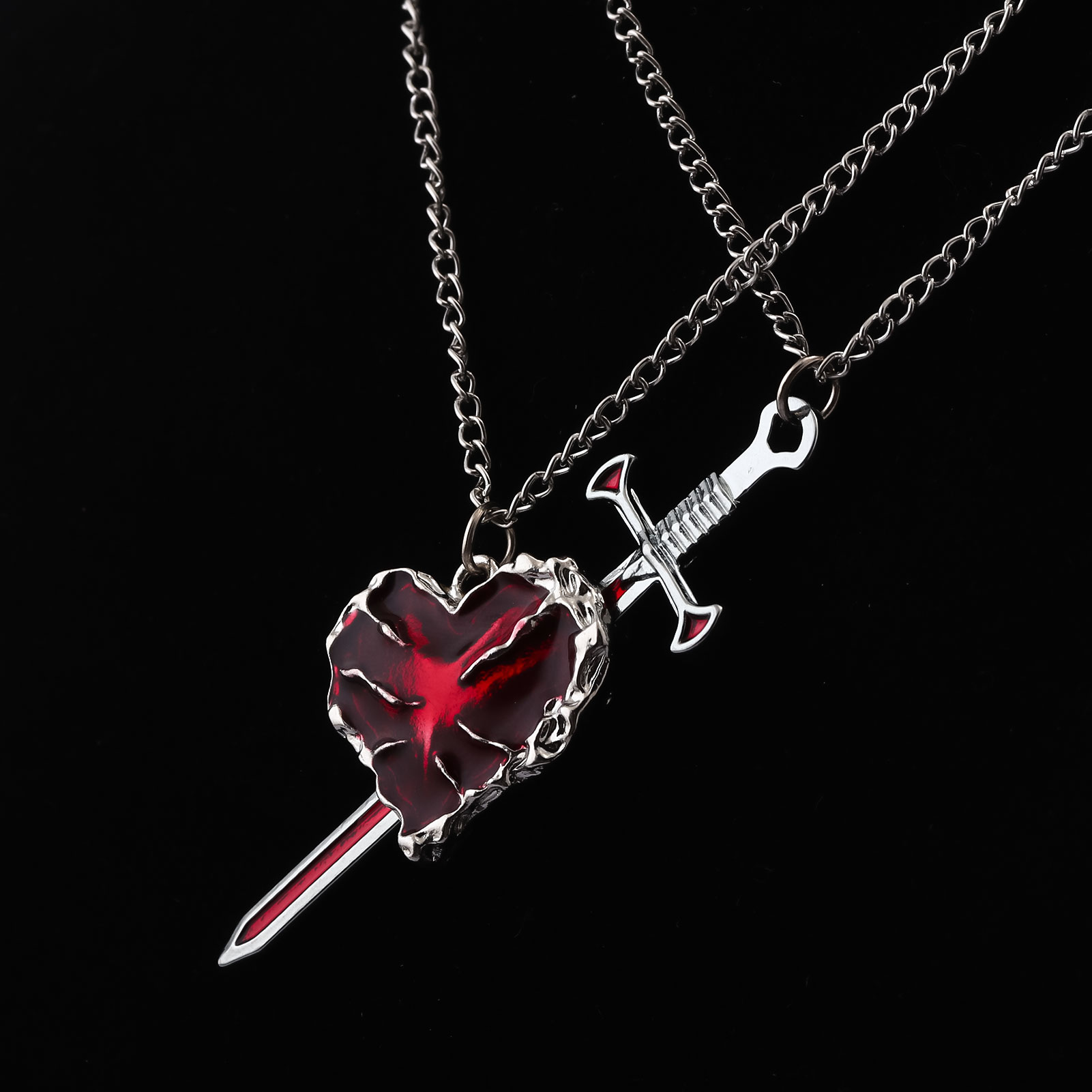 New Sword Heart Couple Necklac - Bubble Sword Wand 评论和价格
