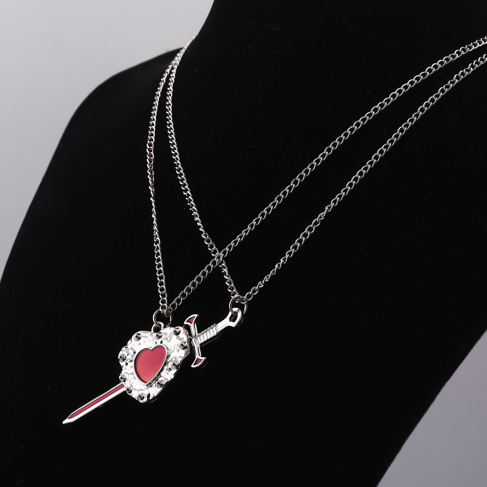 New Sword Heart Couple Necklac - Bubble Sword Wand 评论和价格