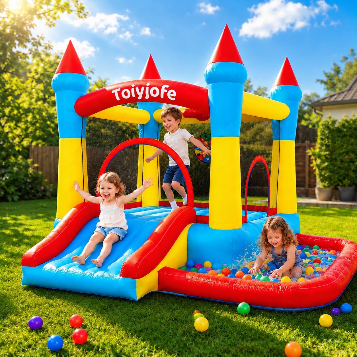Bounce House for Kids 3-6, Tod - Kids Outdoor Jump House 评论和价格