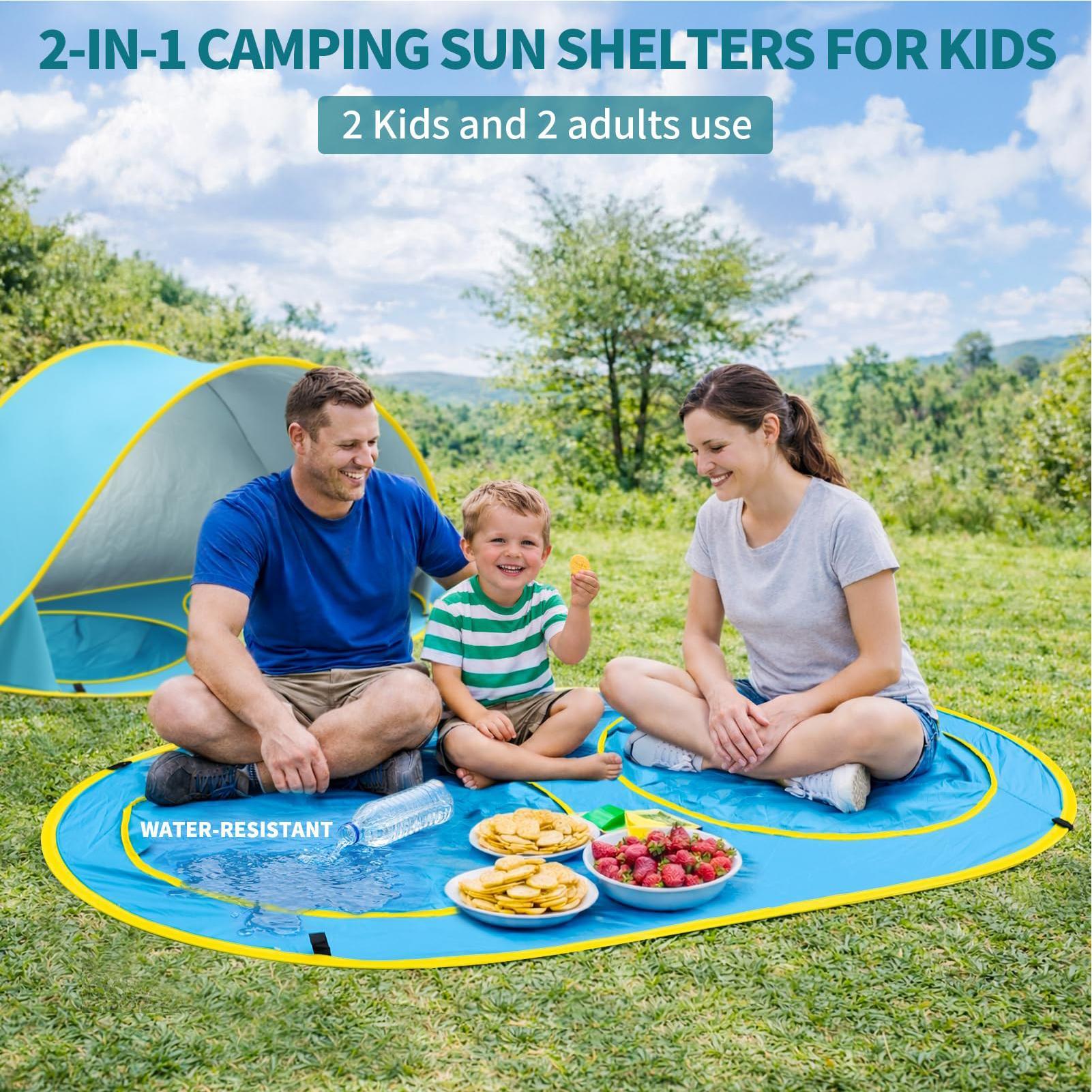 Kid Beach Tent With Pool UV Pr - Kids Outdoor Tent 评论和价格