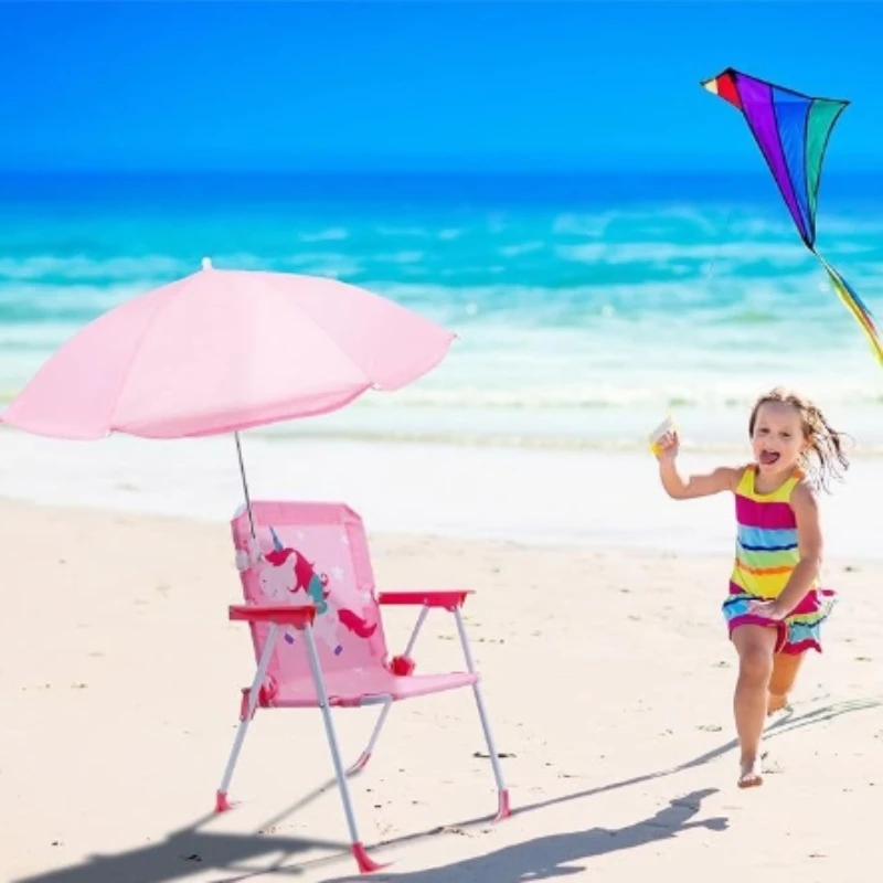 Kids Folding Chair with Sun Um - Kids Outdoor Umbrella Chair 评论和价格