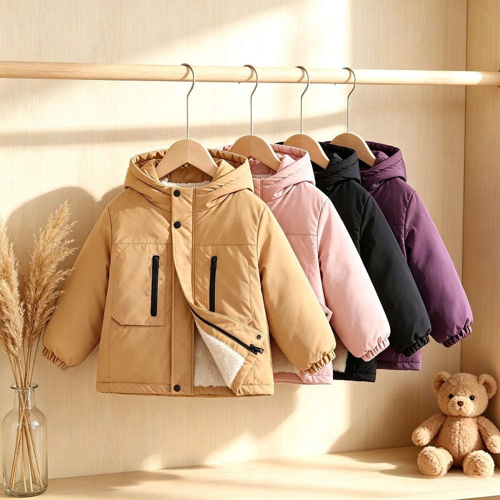 Kids Hooded Fleece Lined Winte - Kids Outdoor Zipline 评论和价格