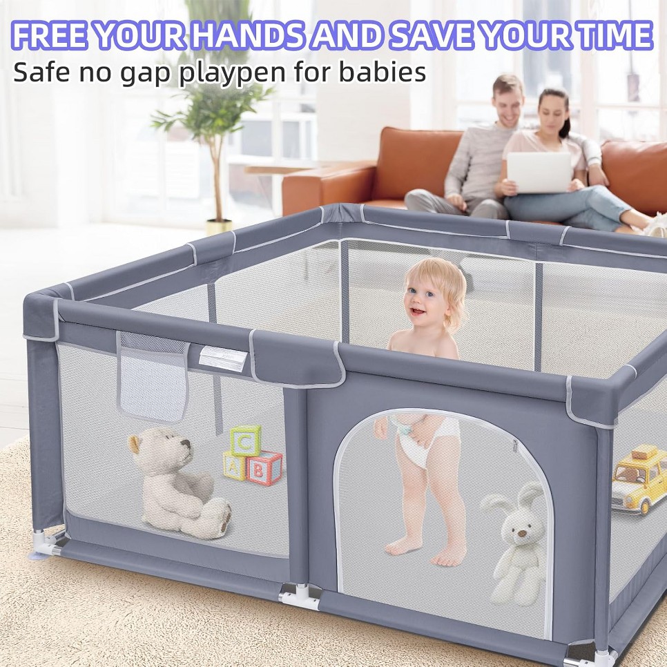 Baby Playpen, Extra Large Play - Kids Outdoor Play Area 评论和价格