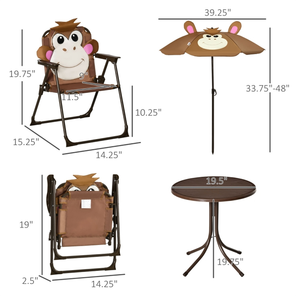Cute Monkey Kids Patio Table C - Kids Outdoor Umbrella Chair 评论和价格