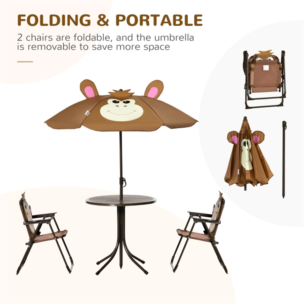 Cute Monkey Kids Patio Table C - Kids Outdoor Umbrella Chair 评论和价格