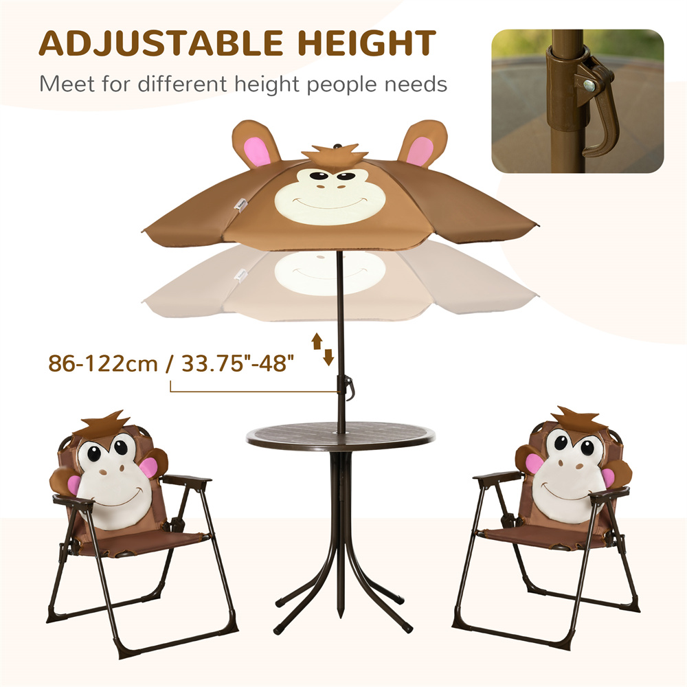 Cute Monkey Kids Patio Table C - Kids Outdoor Umbrella Chair 评论和价格
