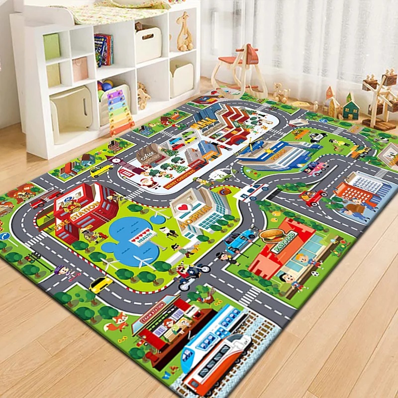 Colorful Kids City Map Play Ma - Kids Outdoor Play Area 评论和价格