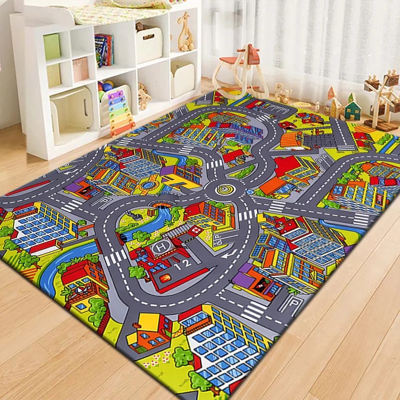 Colorful Kids City Map Play Ma - Kids Outdoor Play Area 评论和价格