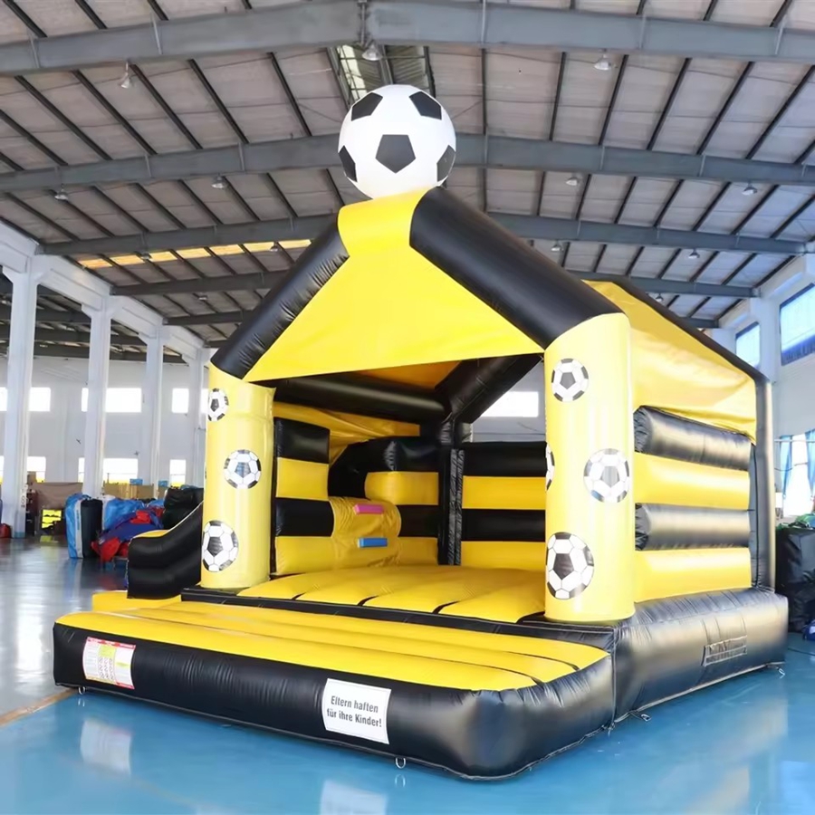 Black Yellow Football Theme In - Kids Outdoor Jump House 评论和价格