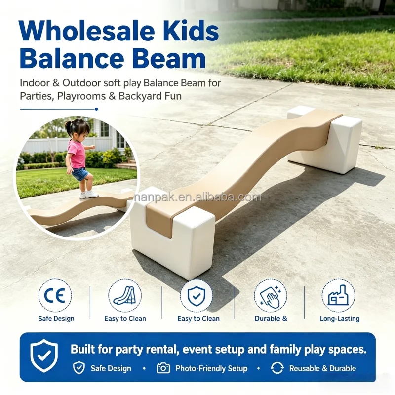 White&Neutral S-shaped Soft Pl - Kids Outdoor Balance Beam 评论和价格