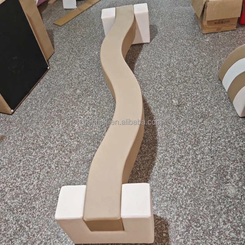 White&Neutral S-shaped Soft Pl - Kids Outdoor Balance Beam 评论和价格