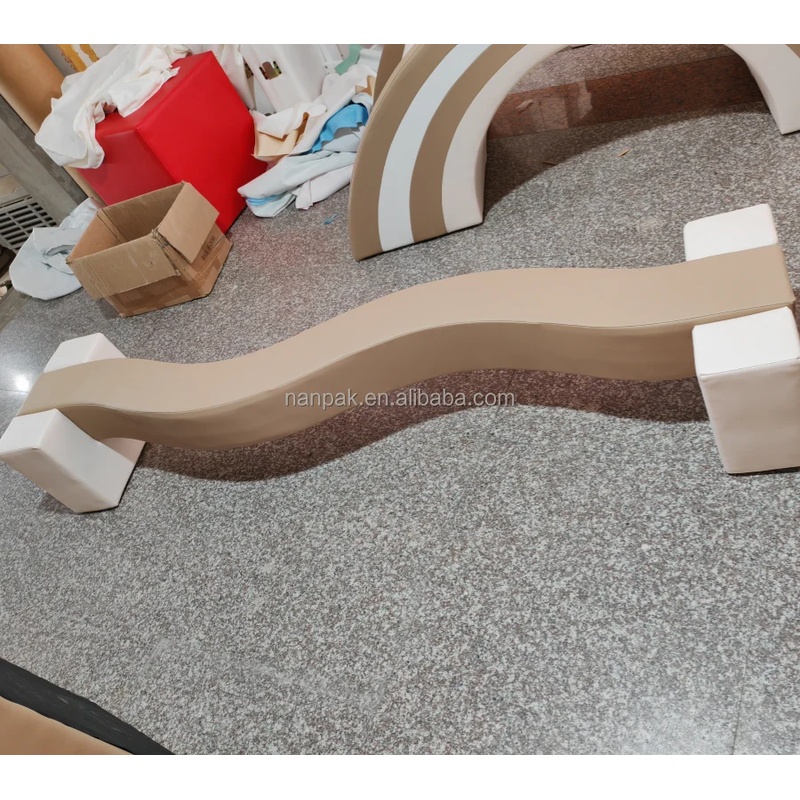 White&Neutral S-shaped Soft Pl - Kids Outdoor Balance Beam 评论和价格