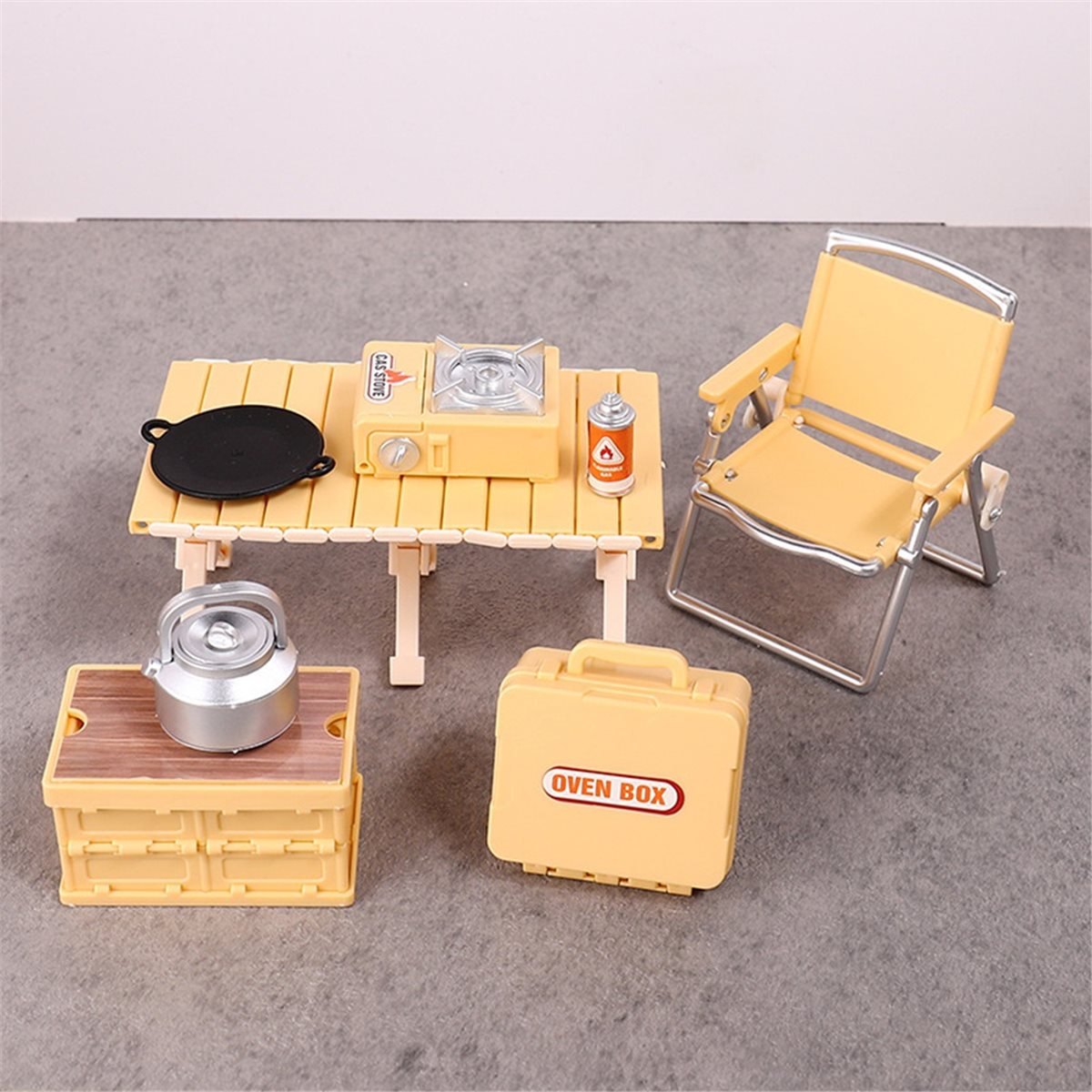 Miniature Camping Play Set for - Kids Yellow Outdoor Chair 评论和价格