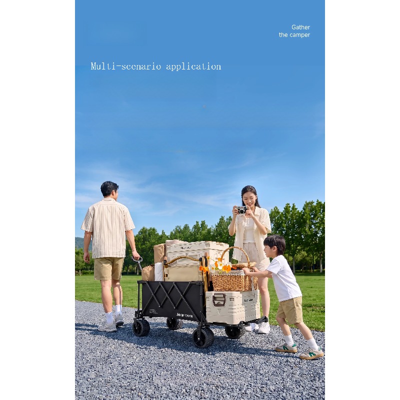 Folding Camping Wagon Cart Out - Kids Outdoor Furniture Set 评论和价格