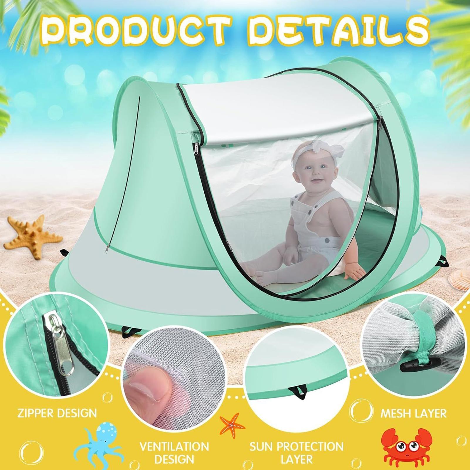 Kids Beach Tent UPF 50 Childre - Kids Outdoor Tent 评论和价格