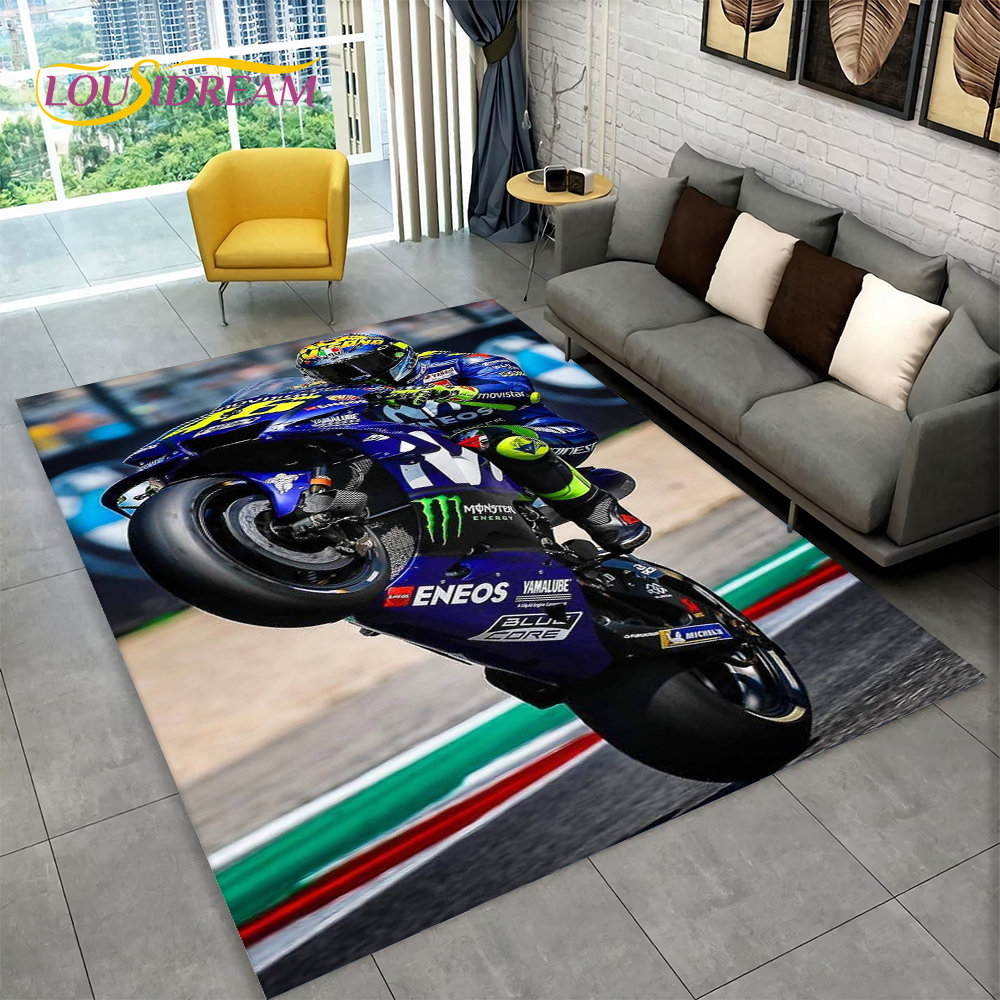3D Motorcycle Racing Area Rug  - Kids Outdoor Play Area 评论和价格