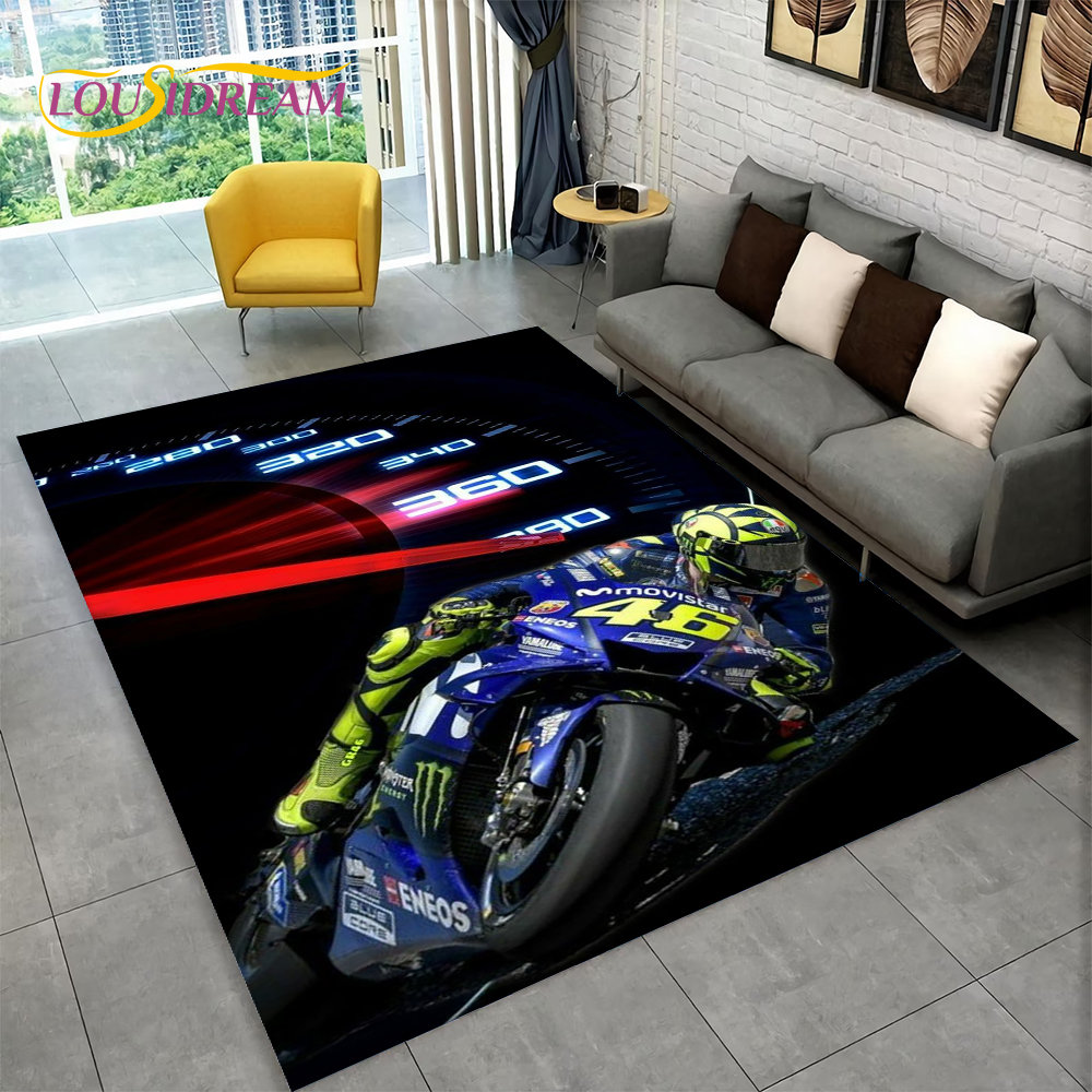 3D Motorcycle Racing Area Rug  - Kids Outdoor Play Area 评论和价格
