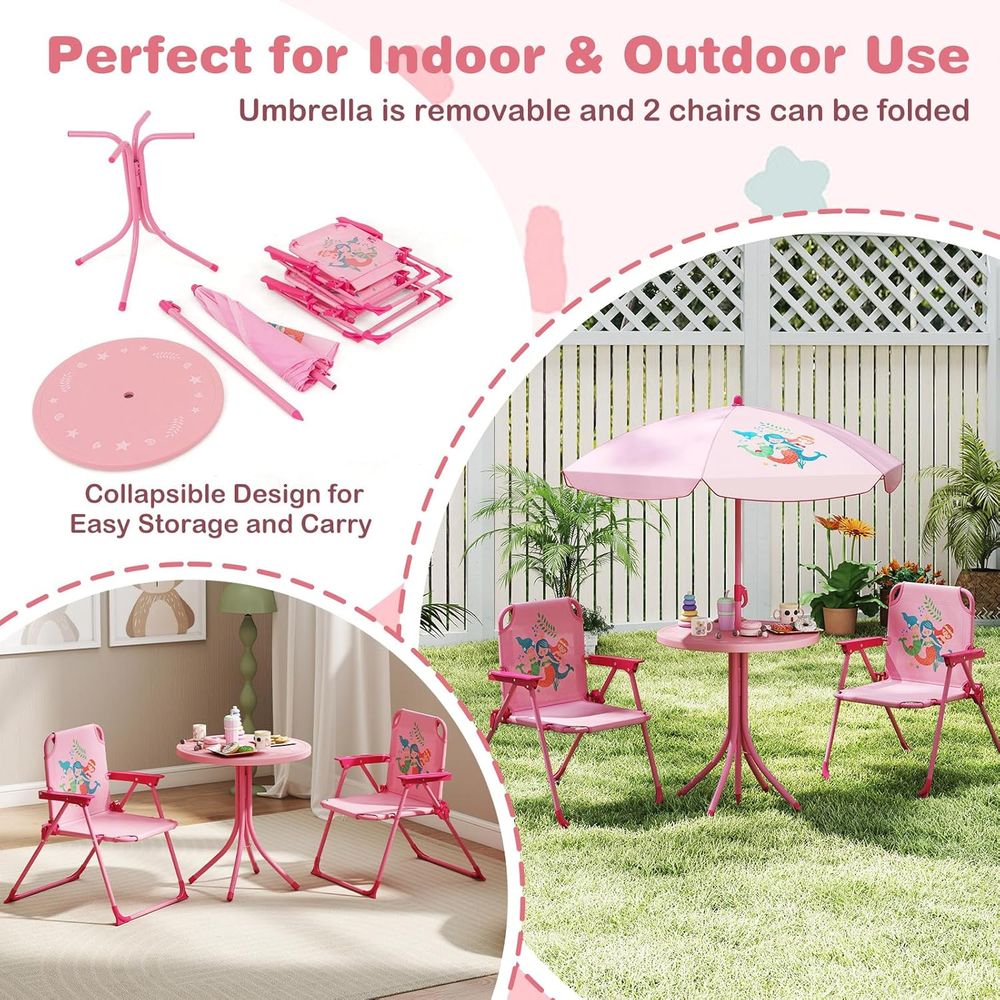 Kids Picnic Table, Kids Outdoo - Kids Outdoor Umbrella Chair 评论和价格