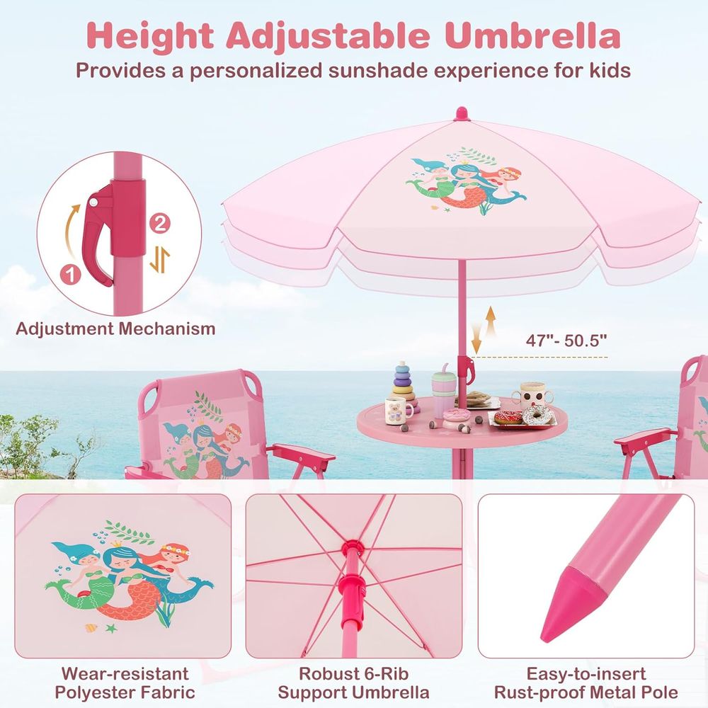 Kids Picnic Table, Kids Outdoo - Kids Outdoor Umbrella Chair 评论和价格