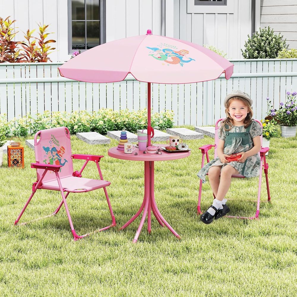 Kids Picnic Table, Kids Outdoo - Kids Outdoor Umbrella Chair 评论和价格