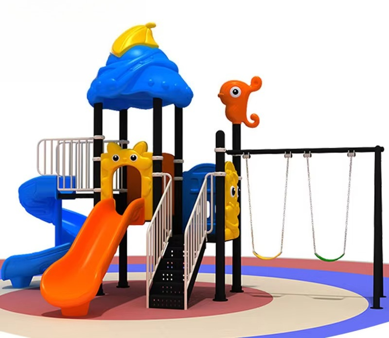 Large Durable Plastic  Kids' S - Kids Outdoor Swing Set With Slide 评论和价格
