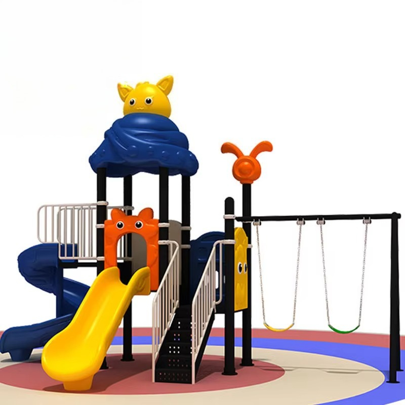Large Durable Plastic  Kids' S - Kids Outdoor Swing Set With Slide 评论和价格