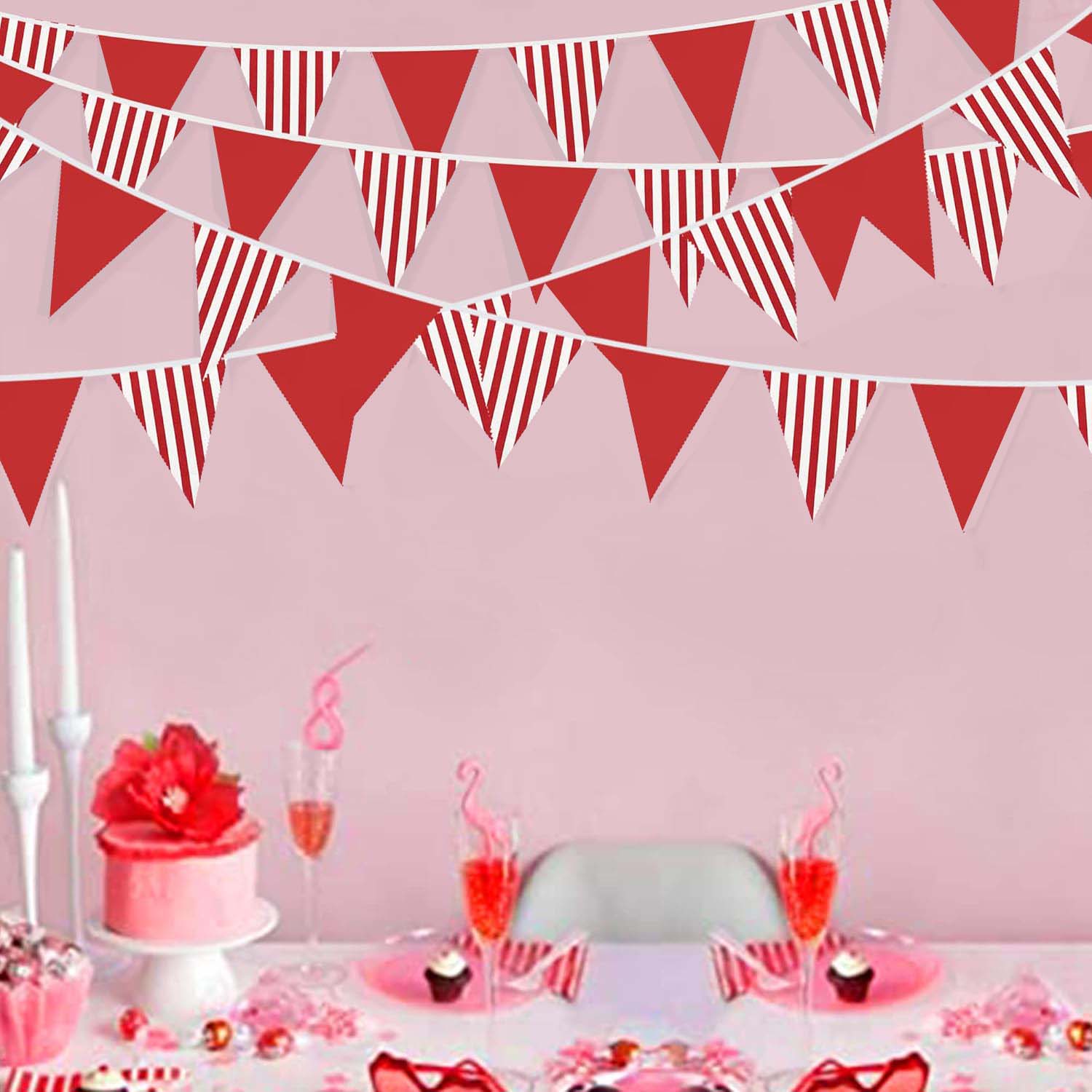 10M Red And White Triangle Fla - Q Kids Outdoor 评论和价格