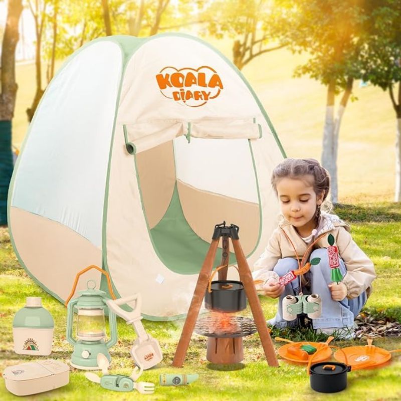 Kids Camping Set Toddler Toys  - Kids Outdoor Tent 评论和价格