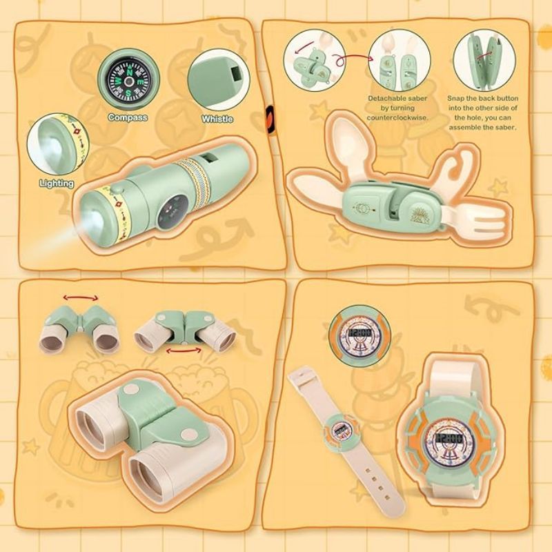 Kids Camping Set Toddler Toys  - Kids Outdoor Tent 评论和价格