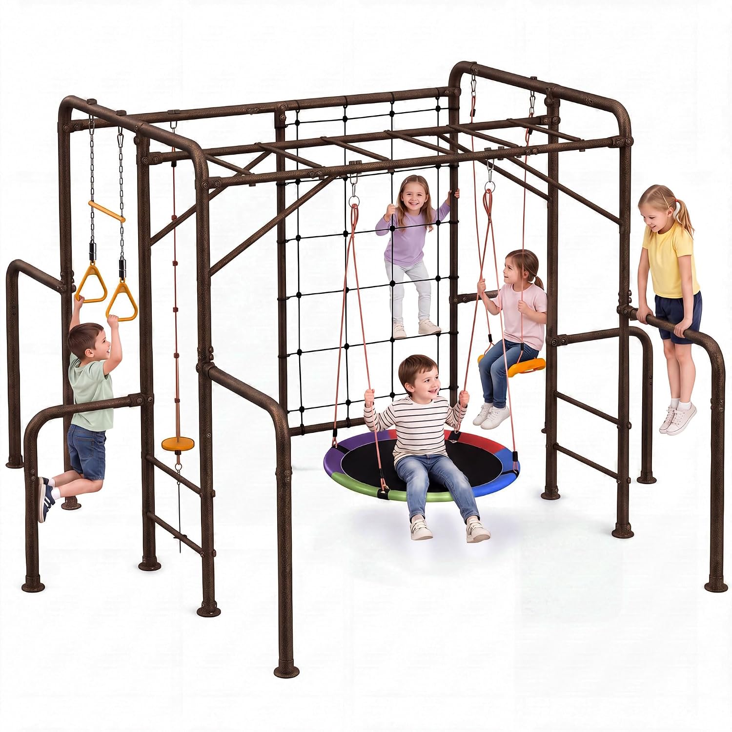 7-in-1 Outdoor Jungle Gym Monk - Kids Outdoor Jungle Gym 评论和价格