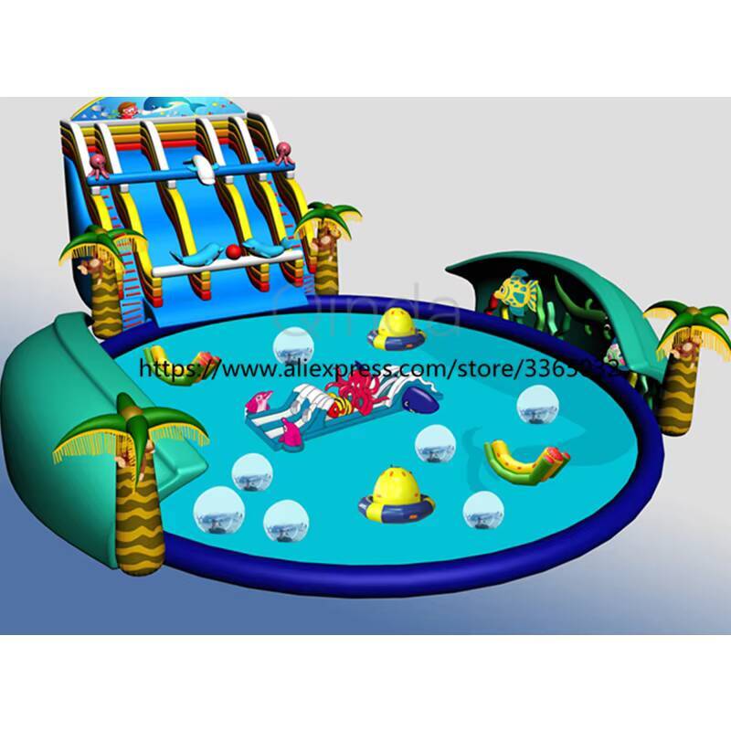 Outdoor Giant Whale Inflatable - Kids Outdoor Water Park 评论和价格