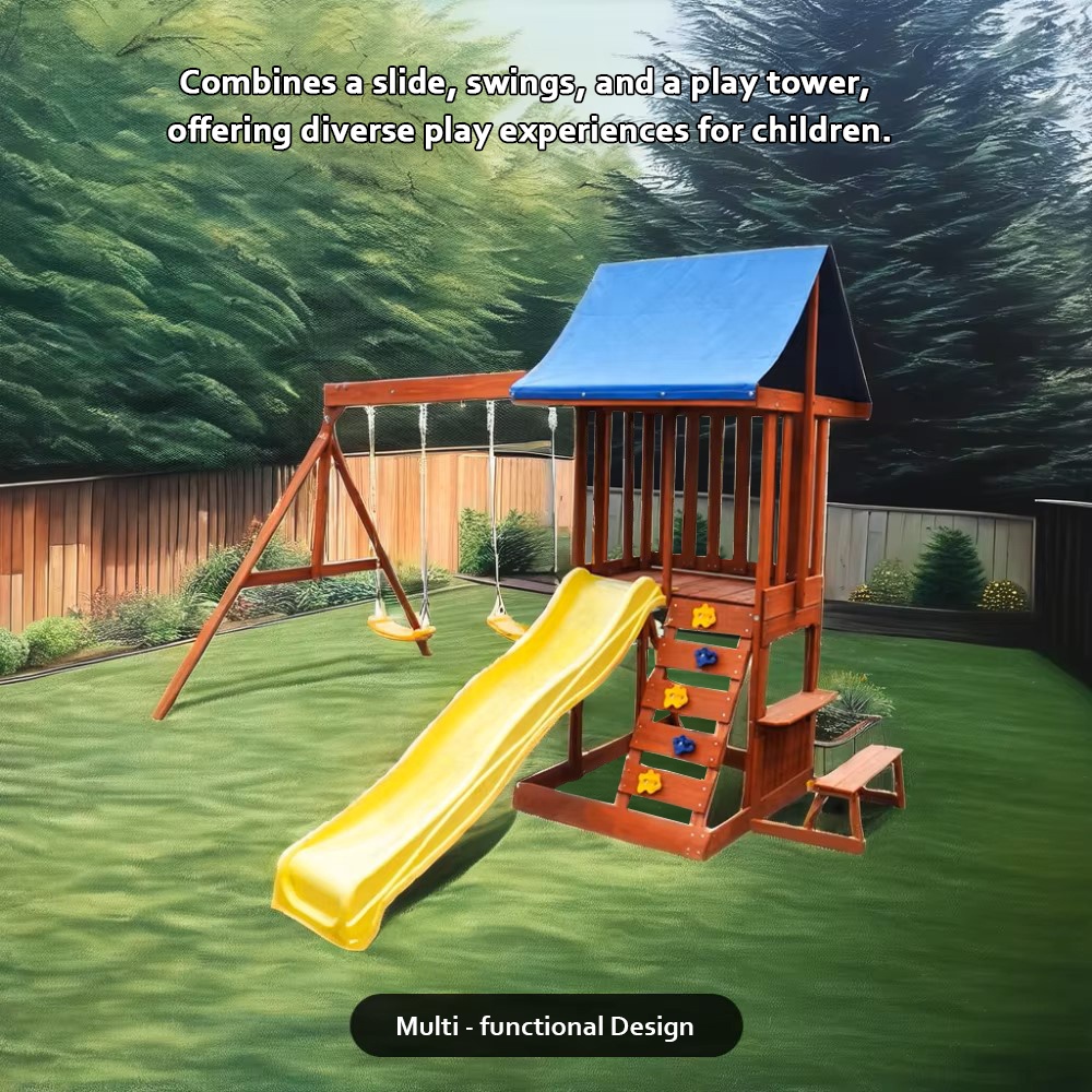 Play Centre - Garden Courtyard - Kids Outdoor Swing Set With Slide 评论和价格