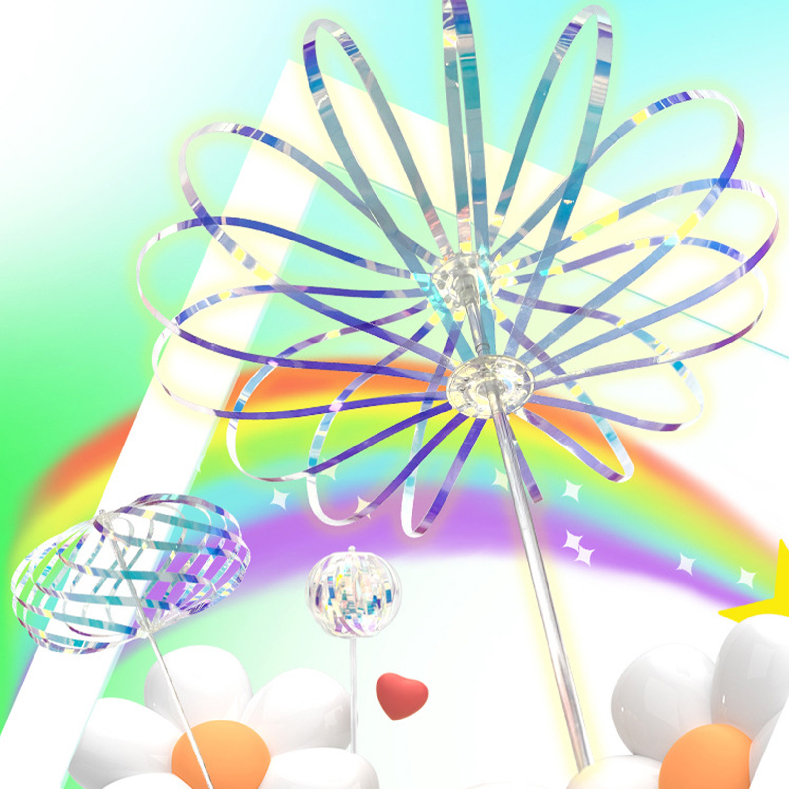 New Rainbow Twirler Stick Spin - Bubble Sword Wand 评论和价格