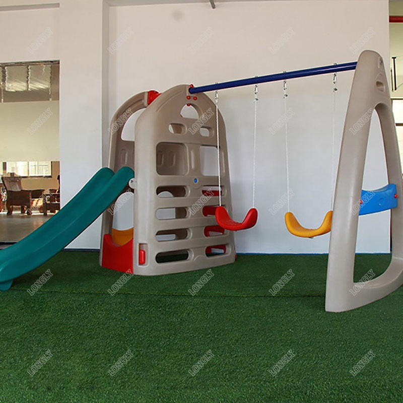 Backyard Plastic Slide and Swi - Kids Outdoor Swing Set With Slide 评论和价格
