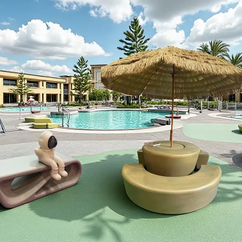 Modern Outdoor Round Table and - Kids Outdoor Umbrella Chair 评论和价格