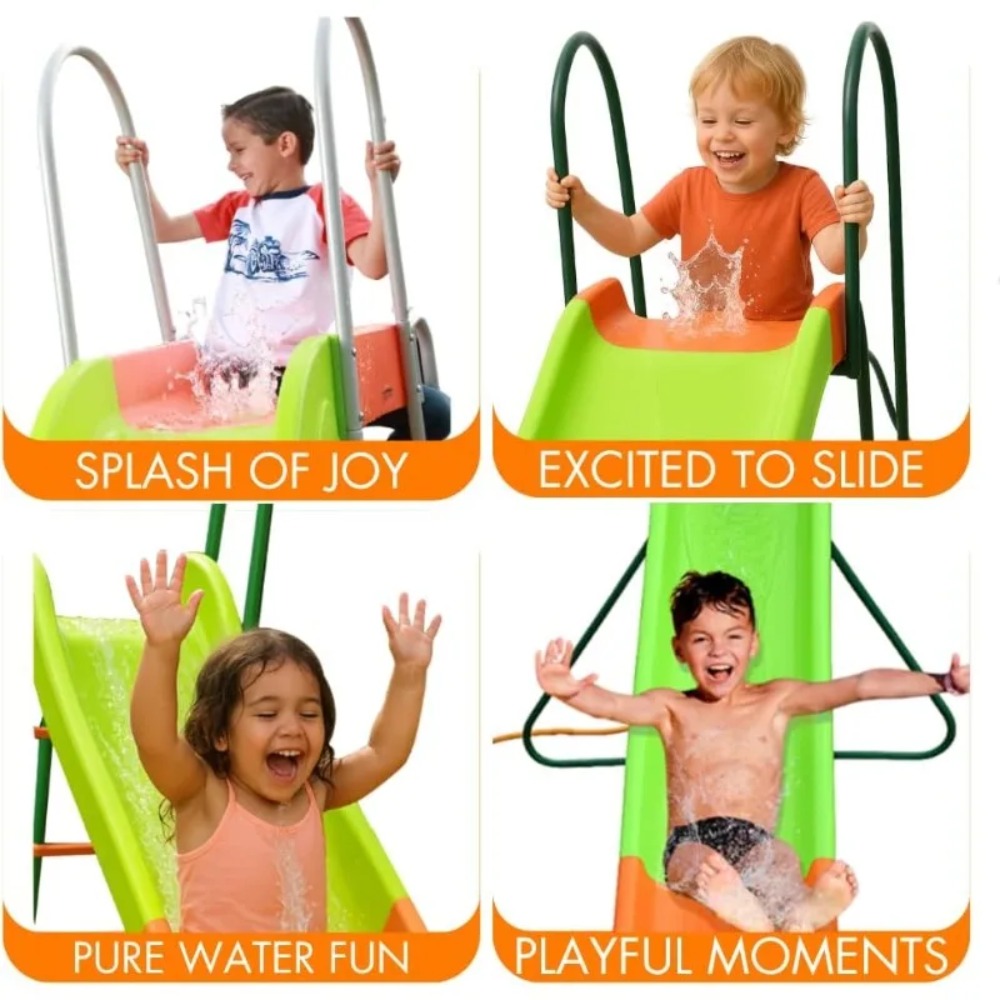 Patio Umbrellas-Playground Sli - Kids Outdoor Swing Set With Slide 评论和价格