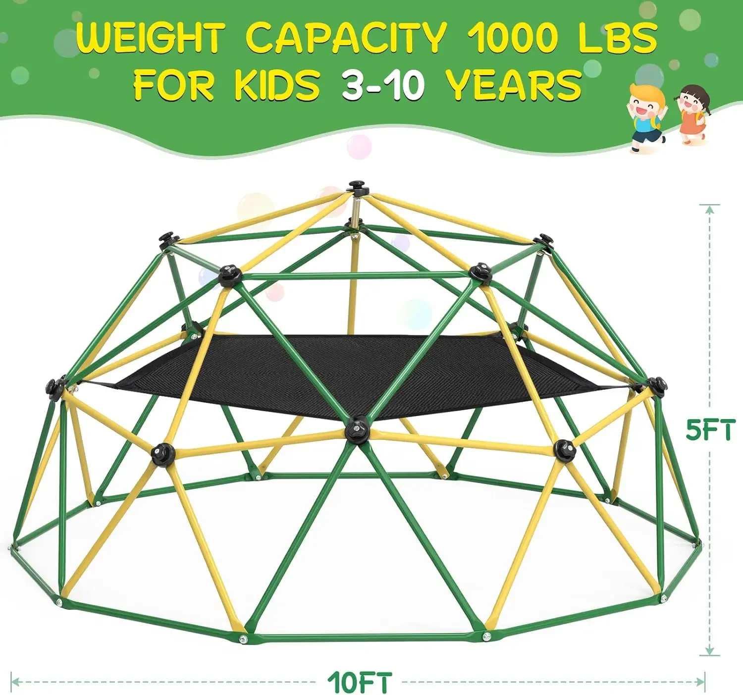 GIKPAL Climbing Dome, 10FT Dom - Kids Outdoor Jungle Gym 评论和价格