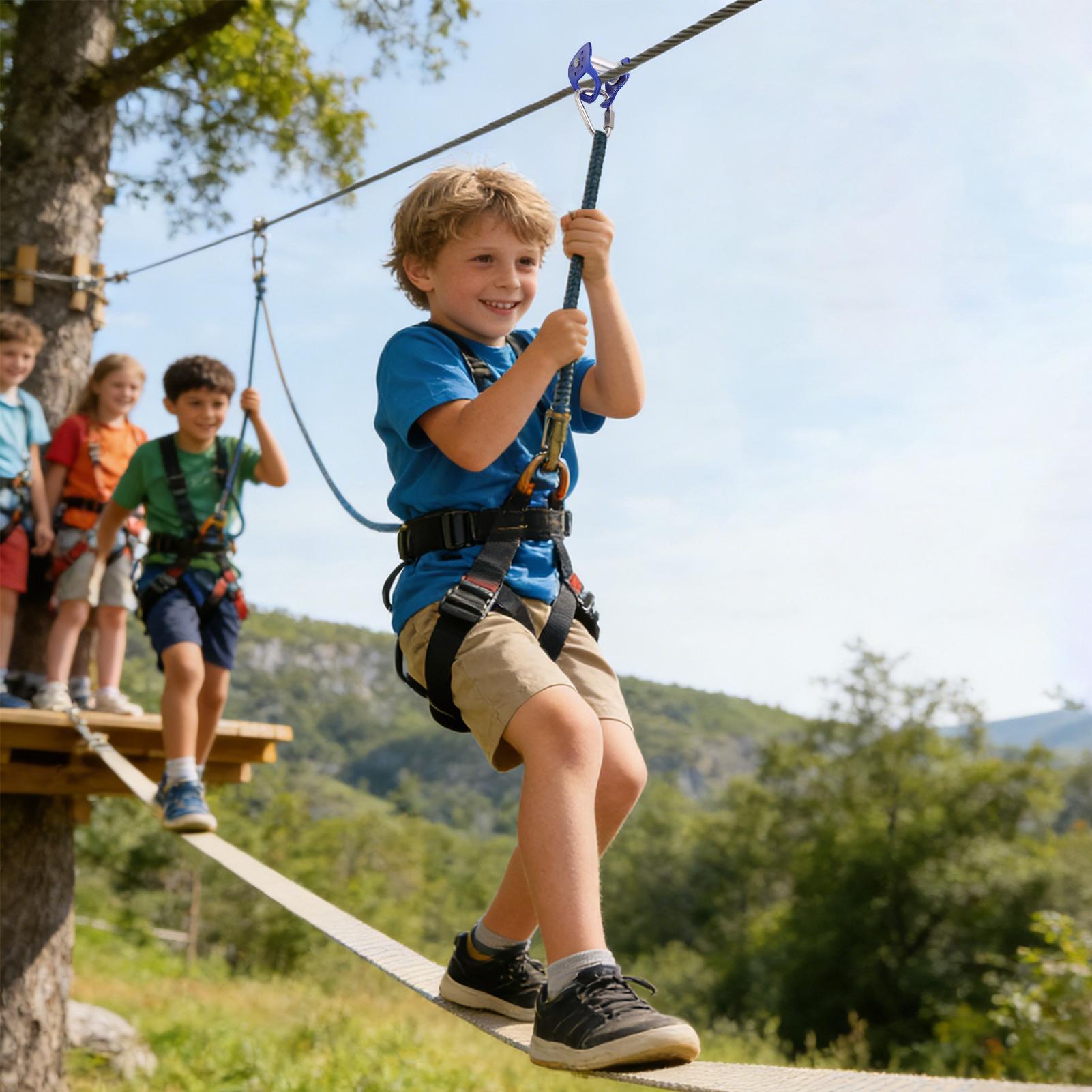 Outdoor Pulley Zip Line Quick  - Kids Outdoor Zipline 评论和价格