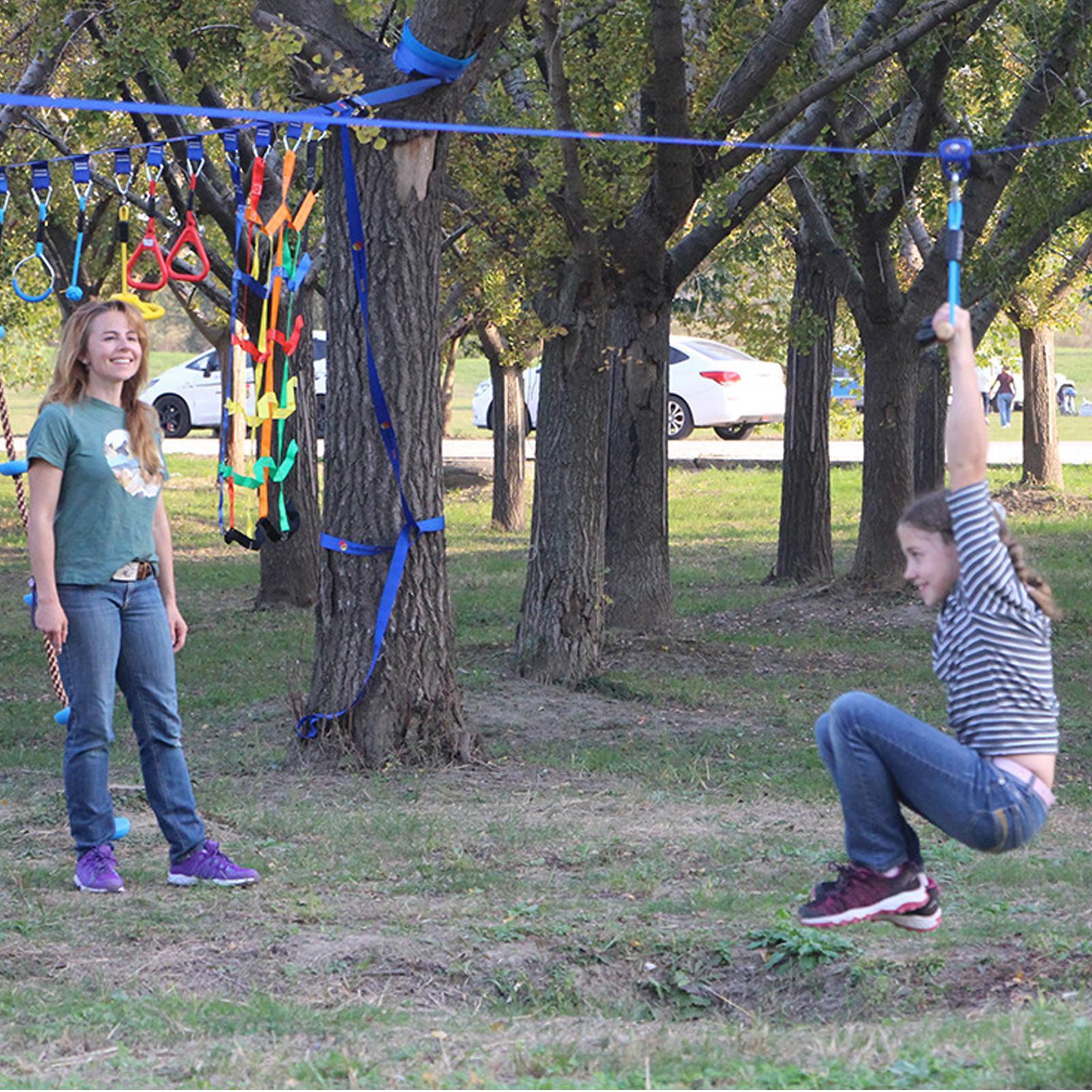 Outdoor Pulley Zip Line Quick  - Kids Outdoor Zipline 评论和价格