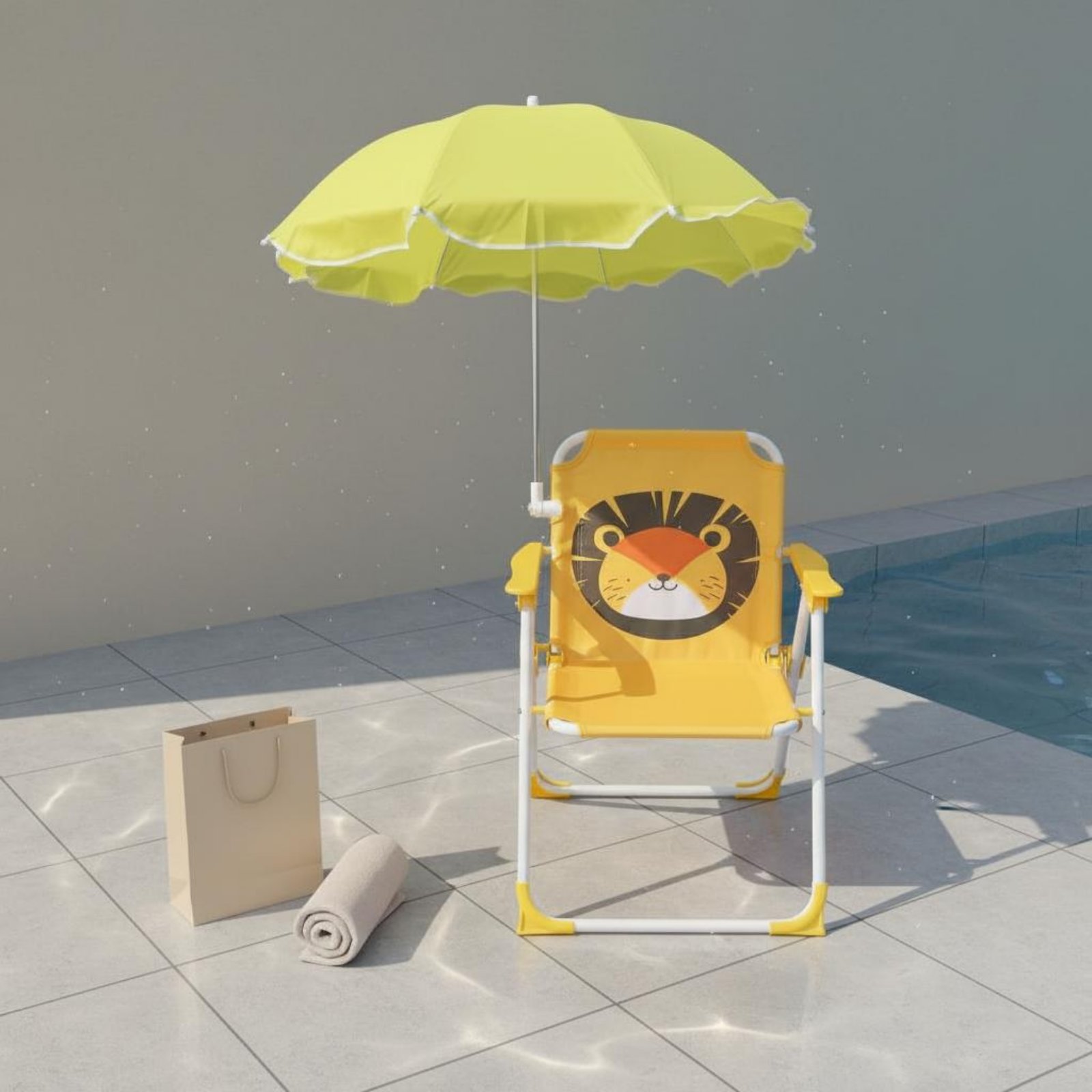 Children's Portable Chair with - Kids Outdoor Umbrella Chair 评论和价格